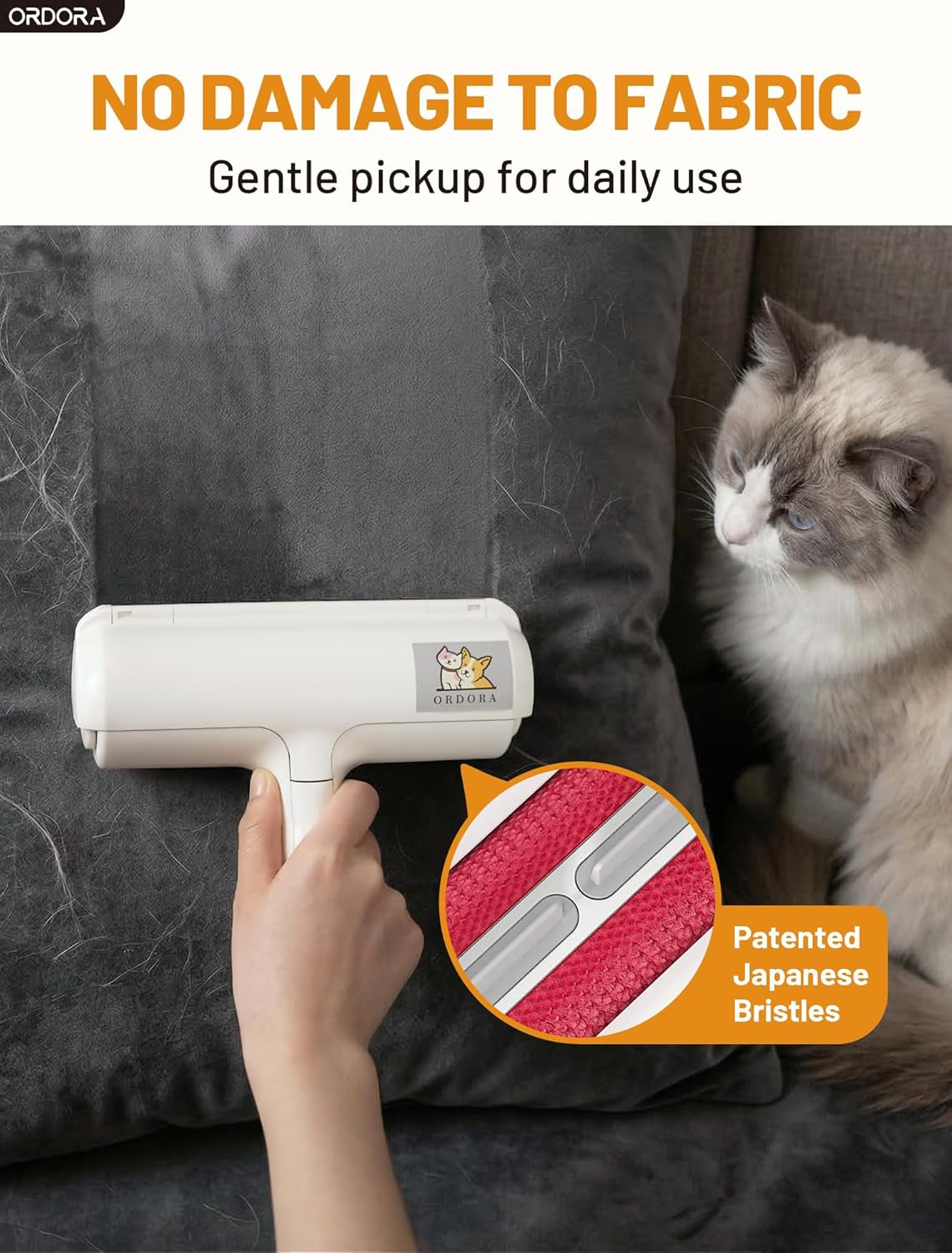 Pet Hair Remover Roller, Reusable Lint Roller for Dog and Cat Hair