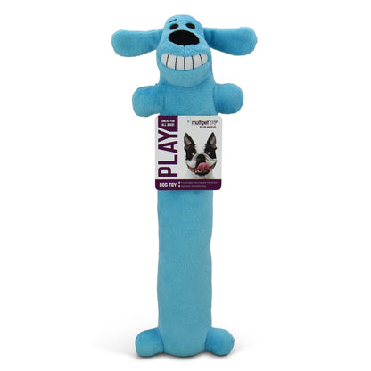 Plush Smiling Dog Toy with Squeaker, Medium Size