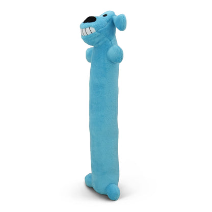 Plush Smiling Dog Toy with Squeaker, Medium Size