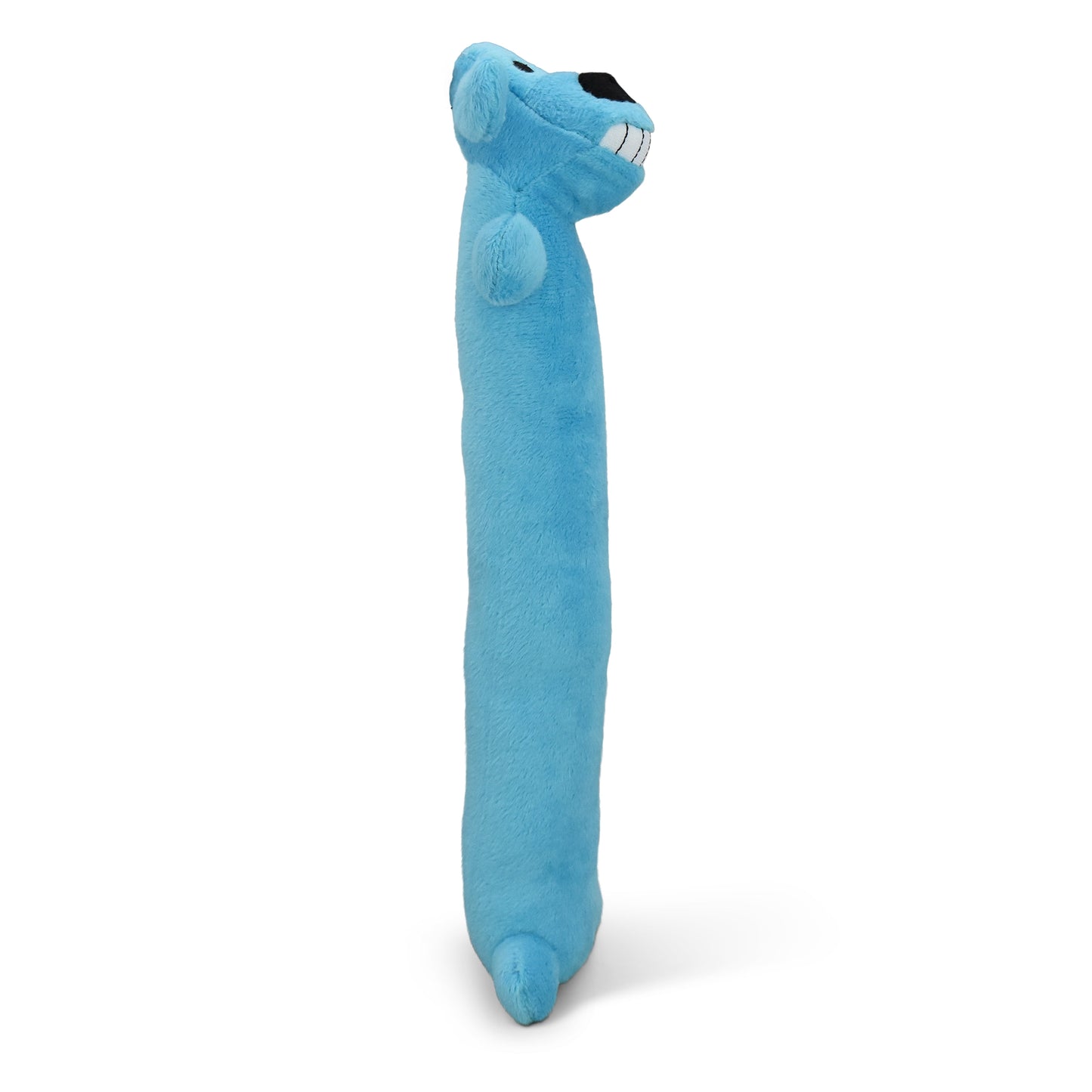 Plush Smiling Dog Toy with Squeaker, Medium Size
