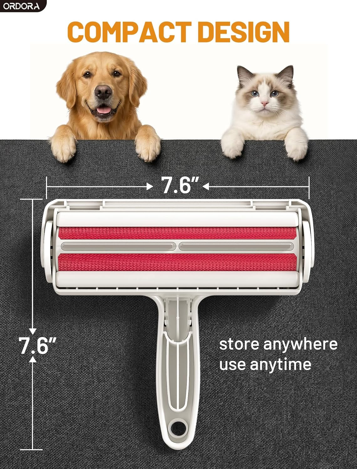 Pet Hair Remover Roller, Reusable Lint Roller for Dog and Cat Hair