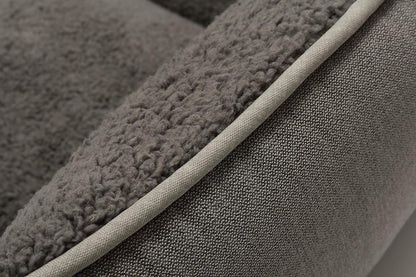 Rectangle Dog Bed Dog Beds for Small Dog Medium Dog Large Dog Washable Sleep Warm Dog Bed with Anti-Slip Bottom (Medium, Grey)