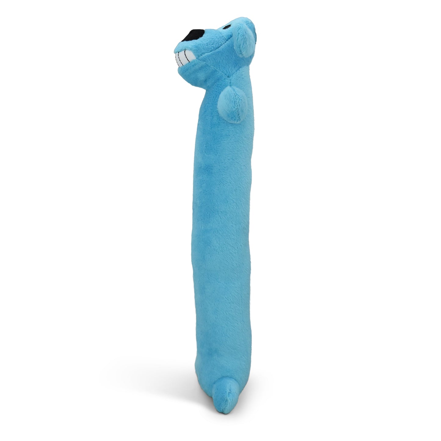 Plush Smiling Dog Toy with Squeaker, Medium Size